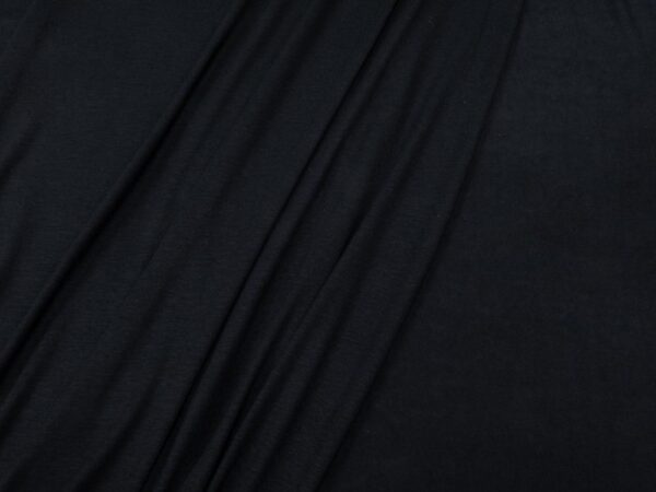 Stoff Lyocell-Kaschmir Jersey fein schwarz – Bild 2