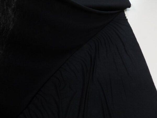 Stoff Lyocell-Kaschmir Jersey fein schwarz – Bild 3