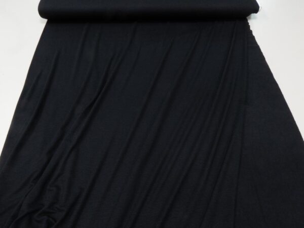 Stoff Lyocell-Kaschmir Jersey fein schwarz – Bild 4