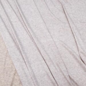 Stoff Lyocell-Kaschmir Jersey fein beigegrau meliert