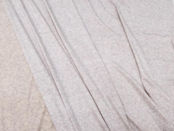 Stoff Lyocell-Kaschmir Jersey fein beigegrau meliert
