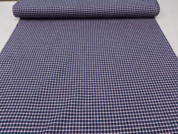 Stoff BW Flannell Karos klein blau-weiss-rot – Bild 3