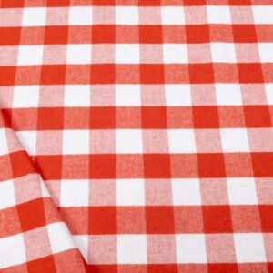 Stoff BW Flannell Chalet rot-weiss