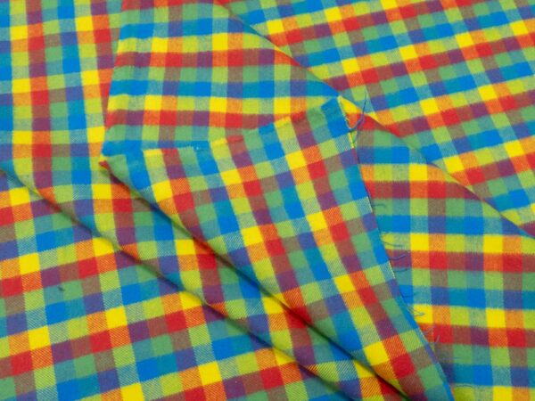 Stoff BW Flannell multicolor Karos – Bild 2