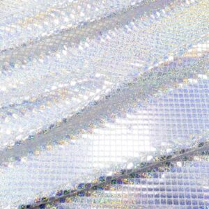 Stoff Lurexstoff Pailletten Hologramm silber