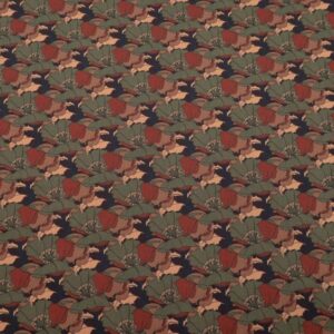 Stoff Tana Lawn Little Eustacia - Blumen khakigrünrostrotbeige