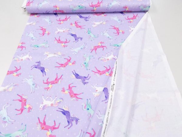 Stoff Baumwolle Lilac Magical Unicorns – Bild 2