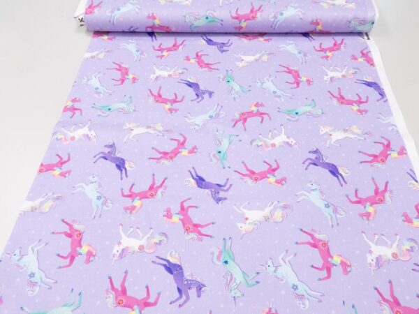 Stoff Baumwolle Lilac Magical Unicorns – Bild 3