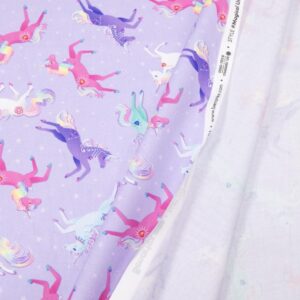 Stoff Baumwolle Lilac Magical Unicorns