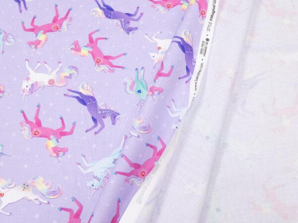 Stoff Baumwolle Lilac Magical Unicorns