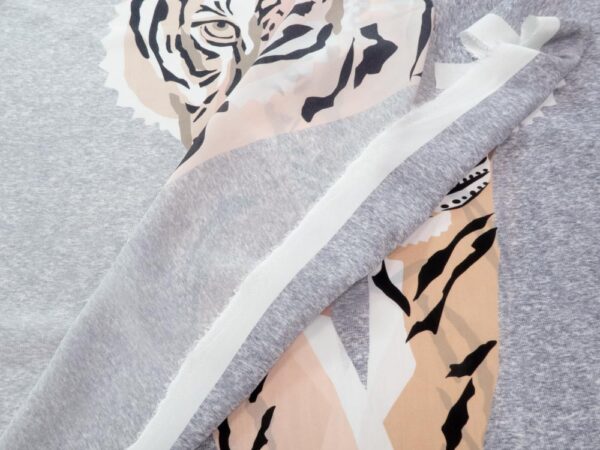 Stoff Seide Girani Big Tiger - Rapport 83cm – Bild 3