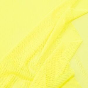 Stoff Mesh klein neongelb