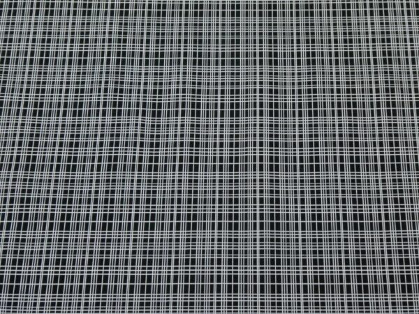 Stoff Jacquard Kunstfaser fest schwarz-weiss Gitter