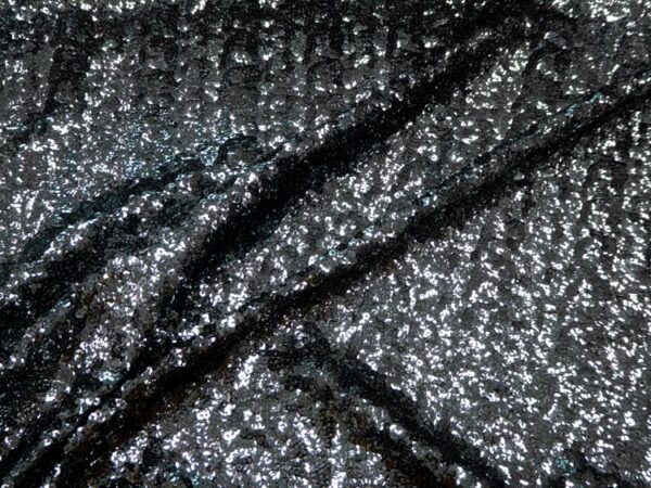 Stoff Cristal Pailletten silber glänzend