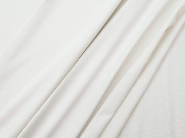 Stoff Baumwolle Single Jersey Brugnoli Wap White Onyx