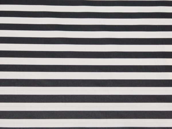 Stoff PVC bedruckt dünn Streifen schwarz-beige