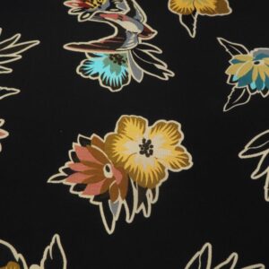 Stoff Jacquard Blumen Colombo