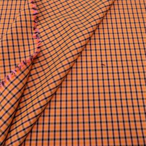 Stoff Karo orangepink