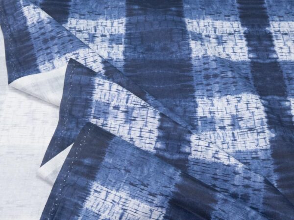 Stoff BW Shibory Dye - Pleat Plaid - indigo – Bild 2