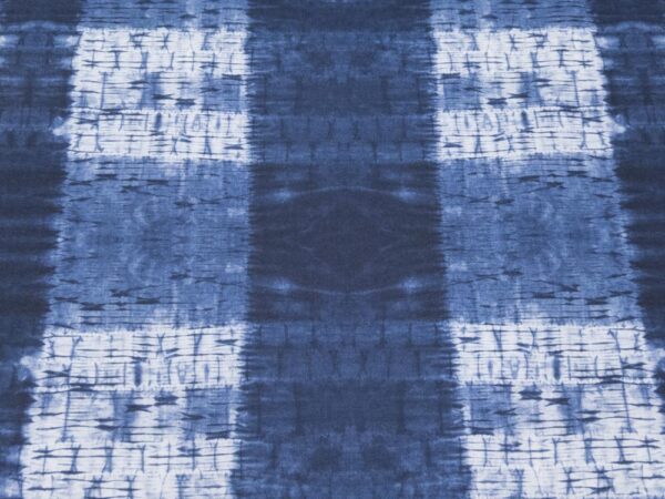 Stoff BW Shibory Dye - Pleat Plaid - indigo