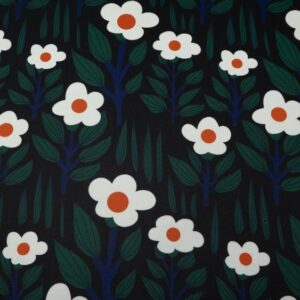 Stoff Matte Laminates 2018 black flowers