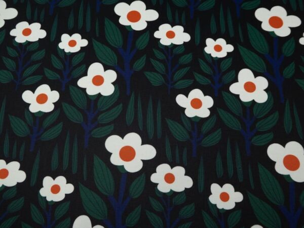 Stoff Matte Laminates 2018 black flowers
