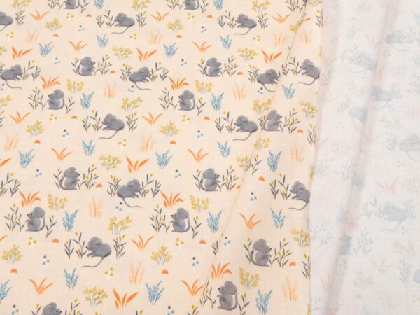 Stoff Baumwolle Woodland Creatures mouse meadow – Bild 2