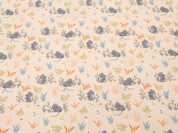 Stoff Baumwolle Woodland Creatures mouse meadow