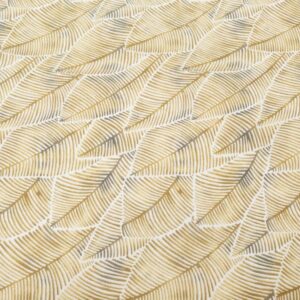 Stoff Cloud9 Laminates Golden Tropical Leaves