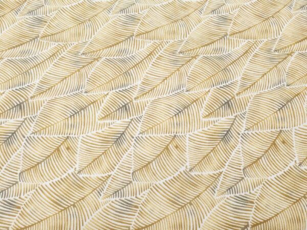 Stoff Cloud9 Laminates Golden Tropical Leaves