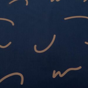 Stoff Doodle Lines Indigo Night