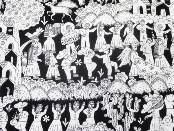 Stoff BW Folklorico