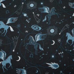 Stoff Mystical - fliegendes Einhorn