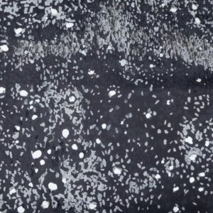 Stoff Birds eye BWSatin dünn Monet dunkelgrau-hellgrau-silber-perlmutt