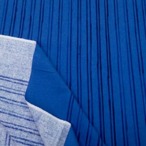 Stoff Libero - Nani Iro blau/dunkelblau Streifen