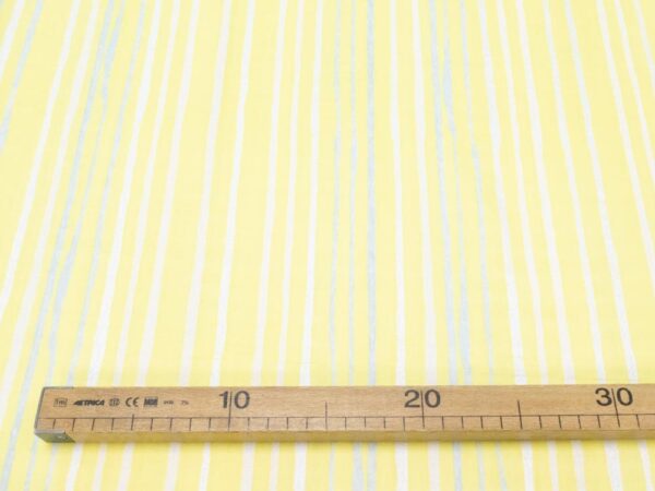 Stoff Double Gauze Nani Iro Saaaa Saa Silberstreifen & Zitronengelb – Bild 4