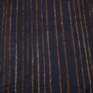 Stoff Double Gauze Saaaa saa - Streifen blau & braun