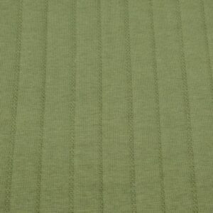Stoff Organic Stripe Pointelle olive