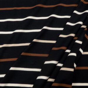 Stoff Nova Stripe Jersey Black