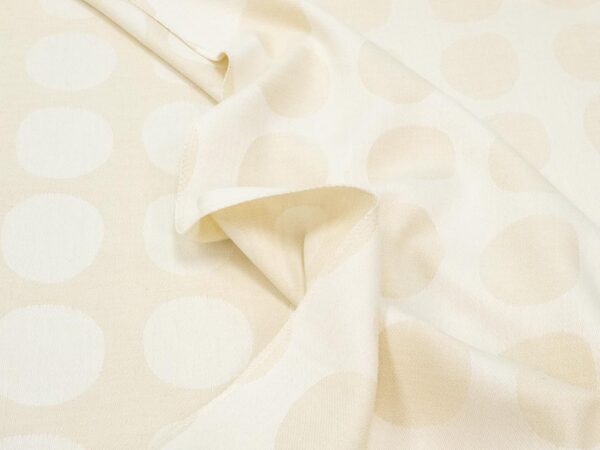 Stoff Indian Jacquard Dots beige in beige – Bild 2