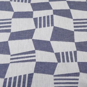 Stoff Jacquard Indian Summer blau-hellgrau