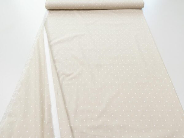 Stoff Supima Cotton Dot beige-weiss – Bild 2