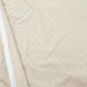 Stoff Supima Cotton Dot beige-weiss