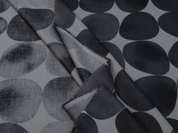 Stoff BW-Li DOTS schwarzgraue Punkte auf grau – Bild 2