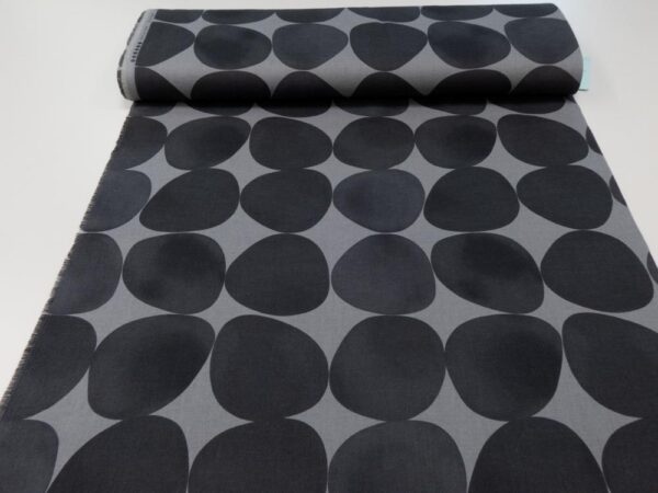 Stoff BW-Li DOTS schwarzgraue Punkte auf grau – Bild 3