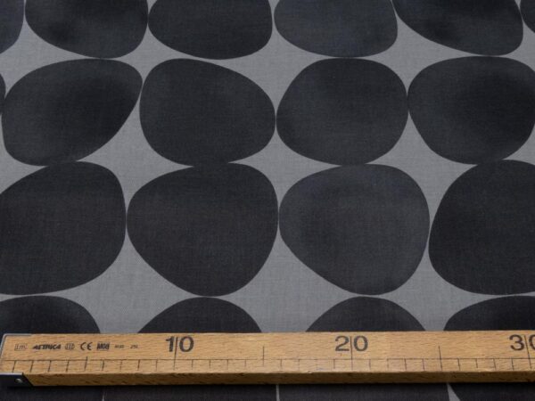 Stoff BW-Li DOTS schwarzgraue Punkte auf grau – Bild 4