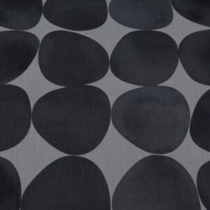 Stoff BW-Li DOTS schwarzgraue Punkte auf grau