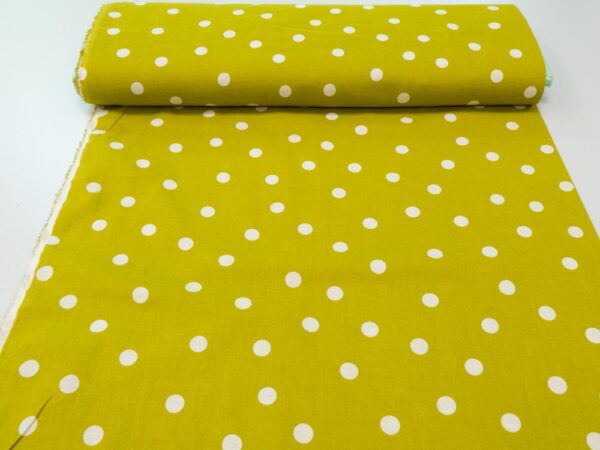 Stoff CL Sheeting Leinen-BW Punkte gross Antique Moss – Bild 3