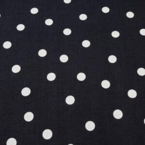 Stoff CL Sheeting Leinen-BW Punkte gross schwarzgrau