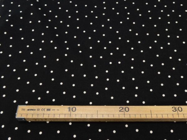Stoff CL Sheeting Leinen-BW Punkte klein schwarz – Bild 4